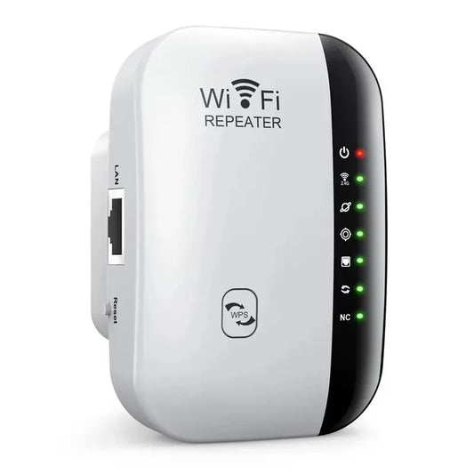 300Mbps 2.4GHz Wi-Fi Range Extender Signal Booster Wireless Internet Repeater